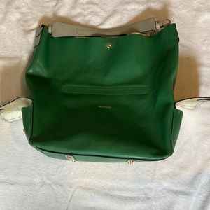 Dimoni made in Spain green/gray/silver slouch bag